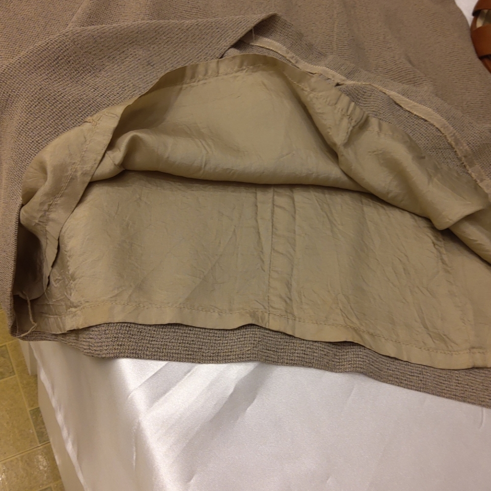 Talbots creme and brown  Beautiful  dress size 14p - Picture 5 of 8